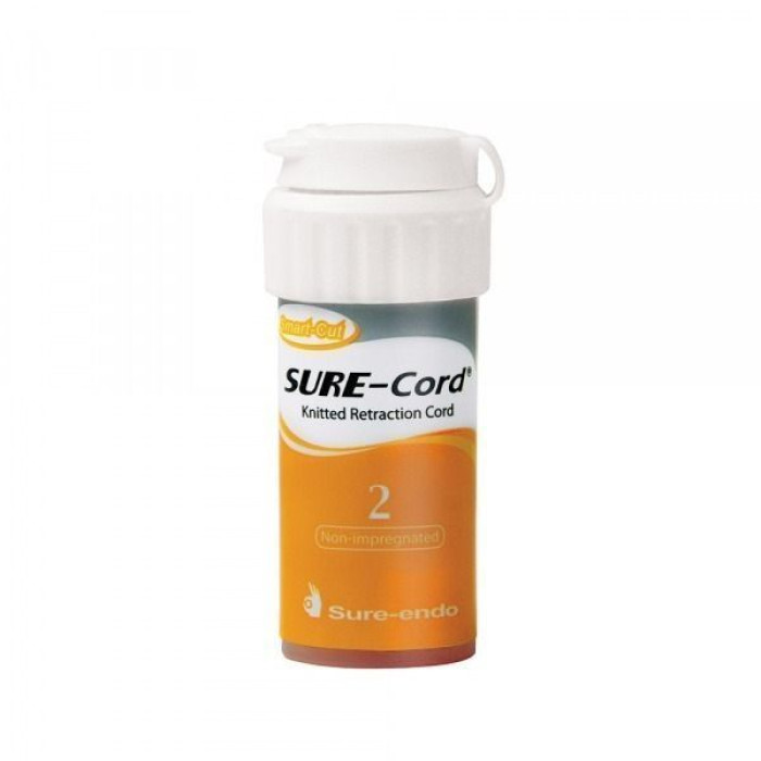 Sure-Cord (Сюр-Корд), 1шт довжина= 254 см; розм.= # 2 - Ретракційна нитка (без просочення) (Sure Dent/Шур Дент)