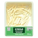 Клинці дерев'яні № 1.182, Пак.: 100шт/пак розм.= тонкі/короткі; колір: білий (T.O.R./Ті.О.Ар.) Клинці дерев'яні № 1.182, Пак.: 100шт/пак розм.= тонкі/короткі; колір: білий (T.O.R./Ті.О.Ар.)