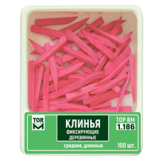 Клинці дерев'яні № 1.186, Пак.: 100шт/пак розм.= середні/довгі; колір: рожевий (T.O.R./Ті.О.Ар.)