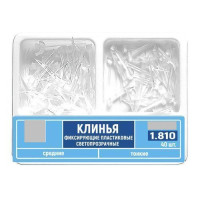 Клинці світлопрозорі № 1.810, Н-р: 25шт+15шт розм.= тонки+середні (T.O.R./Ті.О.Ар.)