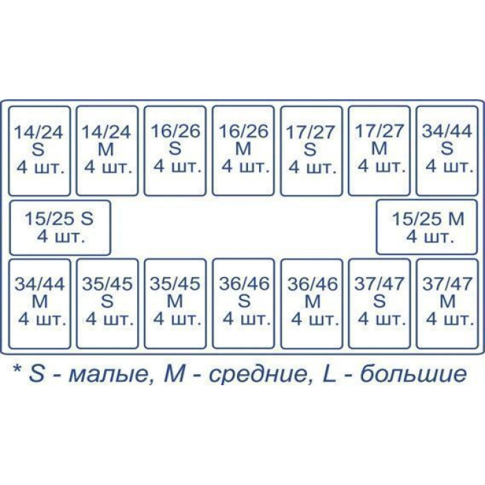 Матриці лавсанові ковпачкі № 1.911, 1пл (64од) (T.O.R./Ті.О.Ар.)