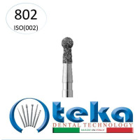 Бор діамантовий, під ТН № 802.524.010, 1шт кулька с комірцем; діам.= 1.00 мм; роб.довж.= 2.45 мм; 107-126 мкм (без маркування); (L=19 мм) (Teka/Тека)