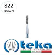 Бор діамантовий, під ТН № 822.544.012, 1шт груша; діам.= 1.20 мм; роб.довж.= 3.0 мм; 181 мкм (чорний); (L=19 мм) (Teka/Тека)