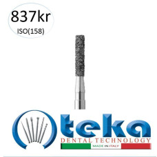 Бор діамантовий, під ТН № 837KR.524.014, 1шт циліндр заокруглений; діам.= 1.40 мм; роб.довж.= 8.0 мм; 107-126 мкм (без маркування); (L=19 мм) (Teka/Тека)