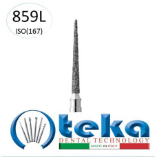 Бор діамантовий, під ТН № 859L.534.016, 1шт голкоподібний; діам.= 1.60 мм; роб.довж.= 11.5 мм; 151 мкм (зелений); (L=19 мм) (Teka/Тека)