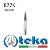 Бор діамантовий, під ТН № 877K.544.016, 1шт кюретаж; діам.= 1.60 мм; роб.довж.= 6.0 мм; 181 мкм (чорний); (L=19 мм) (Teka/Тека)
