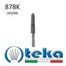 Бор діамантовий, під ТН № 878K.544.016, 1шт конус усічений; діам.= 1.60 мм; роб.довж.= 8.0 мм; 181 мкм (чорний); (L=19 мм) (Teka/Тека)