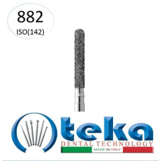 Бор діамантовий, під ТН № 882.534.012, 1шт циліндр заокруглений; діам.= 1.20 мм; роб.довж.= 10.0 мм; 151 мкм (зелений); (L=19 мм) (Teka/Тека)