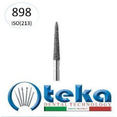 Бор діамантовий, під ТН № 898.534.016, 1шт полум'я; діам.= 1.60 мм; роб.довж.= 10.5 мм; 151 мкм (зелений); (L=19 мм) (Teka/Тека)