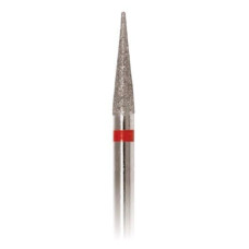 Бор діамантовий, під ТН № 164-014F(167), 1шт голкоподібний; діам.= 1.40 мм; роб.довж.= 11.5 мм; 240-270 мкм (червоний); (L=25 мм) (Tengyuan/Теньюань)