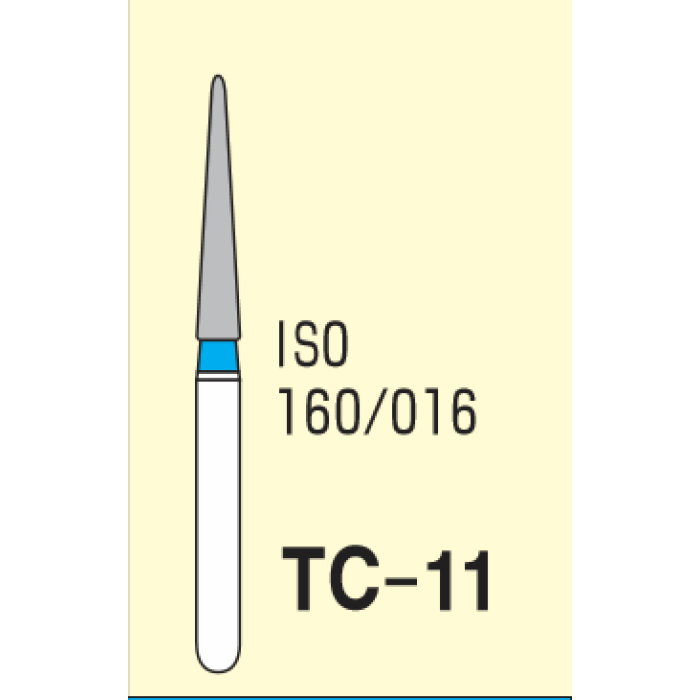 Бор діамантовий, під ТН № TC-11C-160/016, 1шт голкоподібний; діам.= 1.60 мм; роб.довж.= 10.0 мм; 100-120 мкм (зелений); (L=21.8 мм) (Tengyuan/Теньюань)