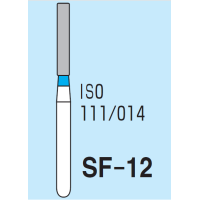 Бор діамантовий, під ТН № SF-12-111/014, 1шт циліндр; діам.= 1.40 мм; роб.довж.= 8.0 мм; 120-140 мкм (синій); (L=19 мм) (Tengyuan/Теньюань)