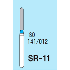 Бор діамантовий, під ТН № SR-11-141/012, 1шт циліндр заокруглений; діам.= 1.20 мм; роб.довж.= 8.0 мм; 120-140 мкм (синій); (L=19 мм) (Tengyuan/Теньюань)