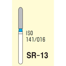 Бор діамантовий, під ТН № SR-13-141/016, 1шт циліндр заокруглений; діам.= 1.60 мм; роб.довж.= 8.0 мм; 120-140 мкм (синій); (L=19 мм) (Tengyuan/Теньюань)