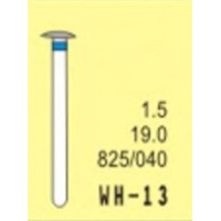 Бор ТВС, під ТН № WH-13-825/040, 1шт лінза; діам.= 4.00 мм; роб.довж.= 1.5 мм; 120-140 мкм (синій); (L=19 мм) (Tengyuan/Теньюань)