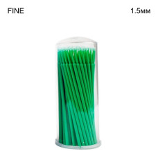 Аплікатори Micro Applicators № 11-40002, 100шт/пак діам.= 1.50 мм; розм.= Fine (зелені) (Tribest/Трайбест)