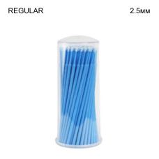 Аплікатори Micro Applicators № 11-40001, 100шт/пак діам.= 2.50 мм; розм.= Regular (блакитні) (Tribest/Трайбест)