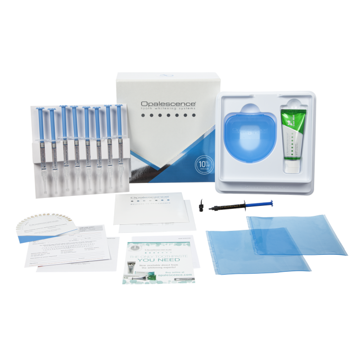 Opalescence 10%PF Doctor Kit (Опалесценс 10%PF) № 5381-EU, Н-р: 8 х шпр.1.2мл (смак: без смаку) (+аксес.) - Відбілюючий гель (пероксид карбаміду 10%) (Ultradent/Ультрадент)