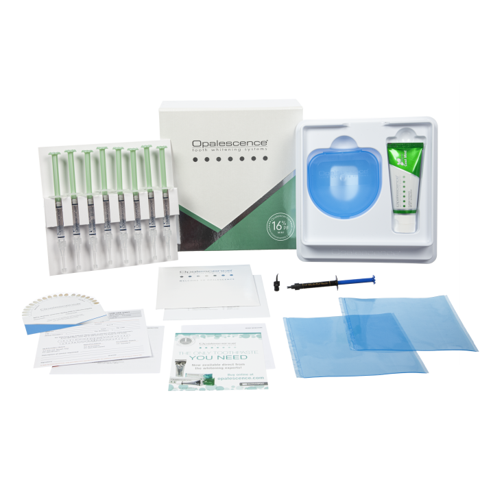 Opalescence 16%PF Doctor Kit № 4483-EU, Н-р: 8 х шпр.1.2мл (смак: м'ята) (+аксес.) - Відбілюючий гель (пероксид карбаміду 16%) (Ultradent/Ультрадент)