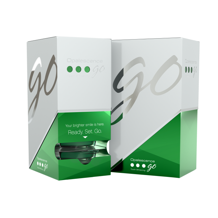 Opalescence Go 6%PF № 4364-EU, Н-р: 10компл. (смак: м'ята) (+зубна паста 28г) - Відбілюючі капи (перекис водню 6%) (Ultradent/Ультрадент)