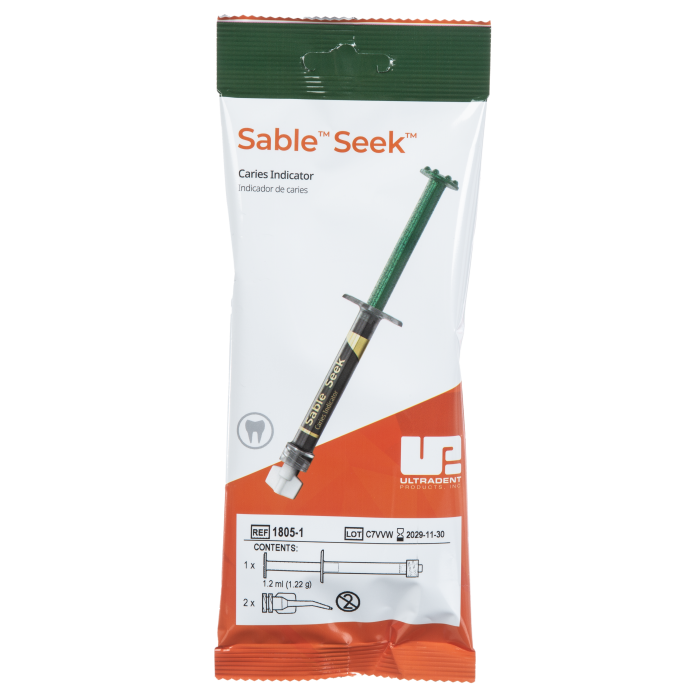 Sable Seek (Сейбл Сіік) № 1805-1, Блістер: шпр.1.2мл (зелений) (+2 нас.) - Індикатор карієсу (Ultradent/Ультрадент)