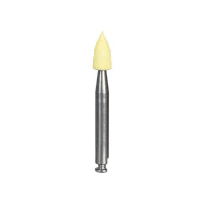 Головка полірувальна під КН Jiffy (Джіффі) № 7020, 1шт (жовтий; форма: конус; абраз.= Medium (середня); під кутовий накінечник (КН)) (Ultradent/Ультрадент)