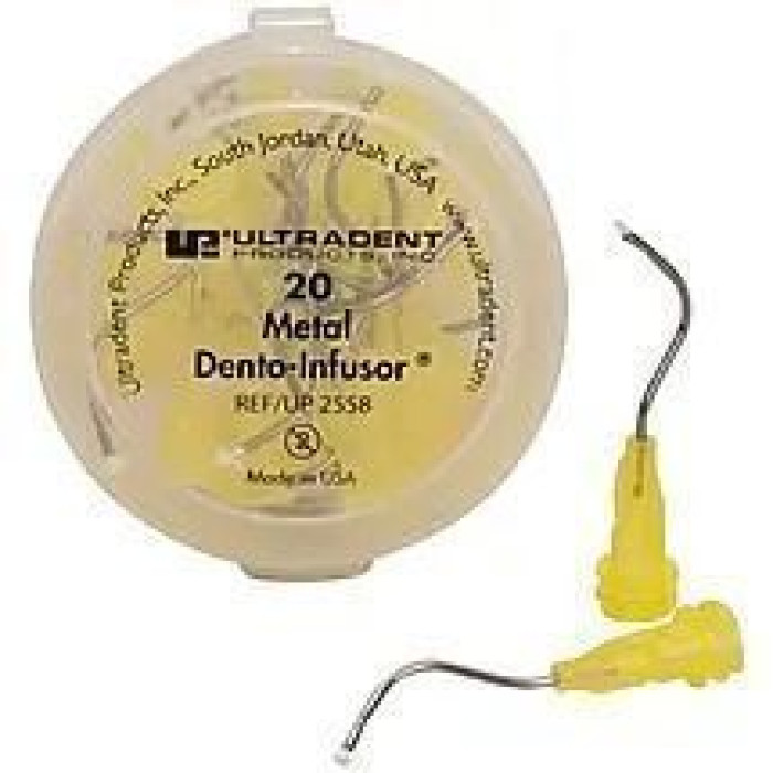 Насадка з пензликом Metal Dento-Infusor 19ga № 2559, 2560, 1шт (діам.= 1.06 мм), (# ЗНЯТО З ВИРОБНИЦТВА  #) (Ultradent/Ультрадент)