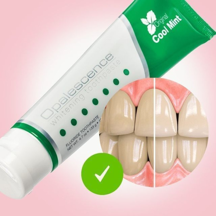 Opalescence Whitening (Опалесценс Вайтенінг) № 402, тюбик 28г (абраз.= RDA 78; смак: м'ята) - Зубна паста (фторид натрію 0.25% (1100 ppm)) (Ultradent/Ультрадент)