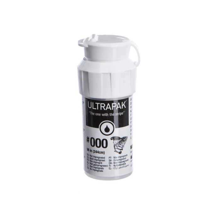 Ultrapak (Ультрапак) № 137, 1шт (довжина= 244 см; розм.= # 000) - Ретракційна нитка (без просочення) (Ultradent/Ультрадент)