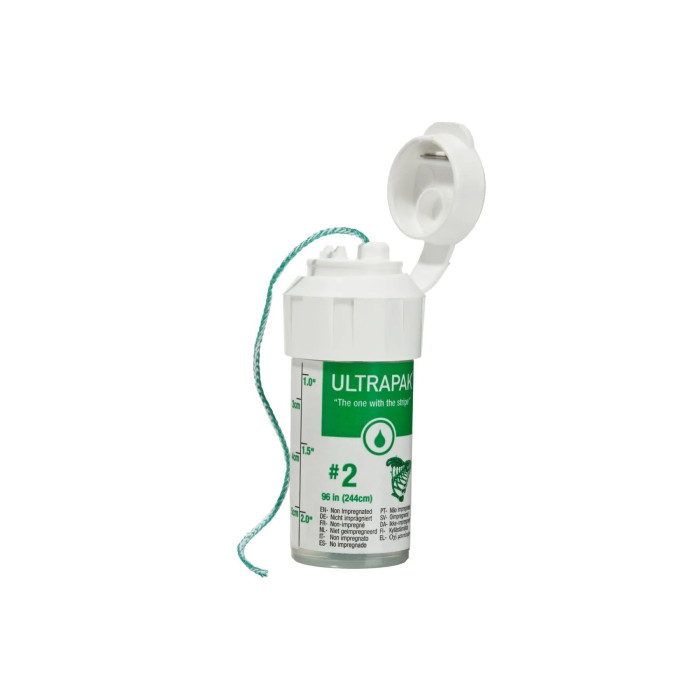 Ultrapak (Ультрапак) № 133, 1шт (довжина= 244 см; розм.= # 2) - Ретракційна нитка (без просочення) (Ultradent/Ультрадент)