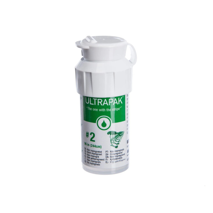 Ultrapak (Ультрапак) № 133, 1шт (довжина= 244 см; розм.= # 2) - Ретракційна нитка (без просочення) (Ultradent/Ультрадент)