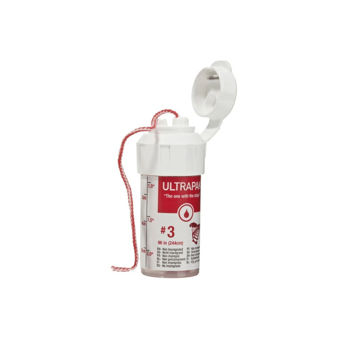 Ultrapak (Ультрапак) № 134, 1шт (довжина= 244 см; розм.= # 3) - Ретракційна нитка (без просочення) (Ultradent/Ультрадент)
