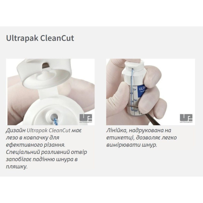 Ultrapak (Ультрапак) № 137, 1шт (довжина= 244 см; розм.= # 000) - Ретракційна нитка (без просочення) (Ultradent/Ультрадент)