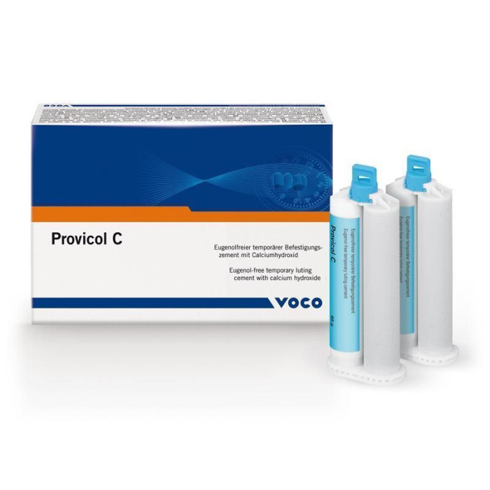 Provicol C № 1076, Пак.: 2 х  картр.65г - Фіксуючий цемент, без-евгенольний (VOCO/Воко)