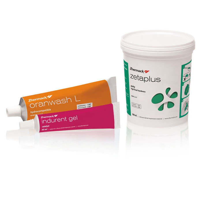 Zetaplus + Oranwash L + Indurent gel (Зетаплюс) № C100730, Н-р: 900мл+140мл+60мл - Відбиткова маса (C-силікон) (Zhermack/Жермак)