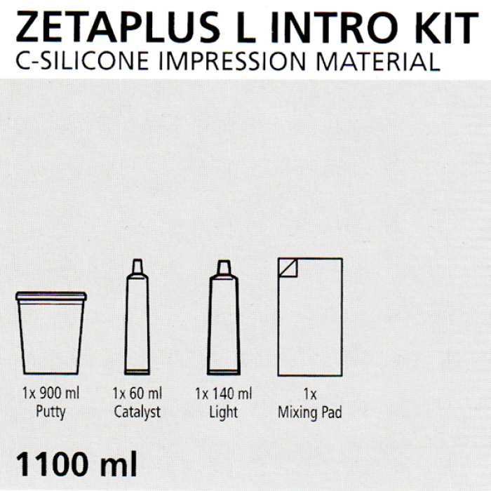Zetaplus + Oranwash L + Indurent gel (Зетаплюс) № C100730, Н-р: 900мл+140мл+60мл - Відбиткова маса (C-силікон) (Zhermack/Жермак)