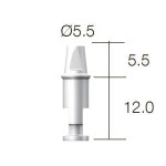 Аналог прямого абатмента SuperLine (СуперЛайн) № CAN55LL, 1шт діам.= 5.50 мм; вис.= 12.0+5.5 мм (Dentium/Дентіум)