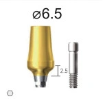 Обточуваний абатмент SuperLine (СуперЛайн) № DAB65258HL, 1шт з шестигранником; вис.= 12.0 мм; діам.= 6.50 мм; вис.ясен.= 2.5 мм (+фікс.гвинт ASC2045) (Dentium/Дентіум)