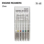 Engine Reamers (Енджайн Рімерс), 6шт/пак довж.=25 мм; № 15-40 - Каналорозширювачі, машинні (Mani/Мані)
